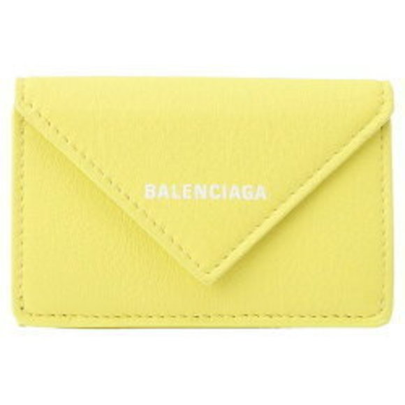 BALENCIAGA Wallet Yellow Trifold - Picture 1 of 3